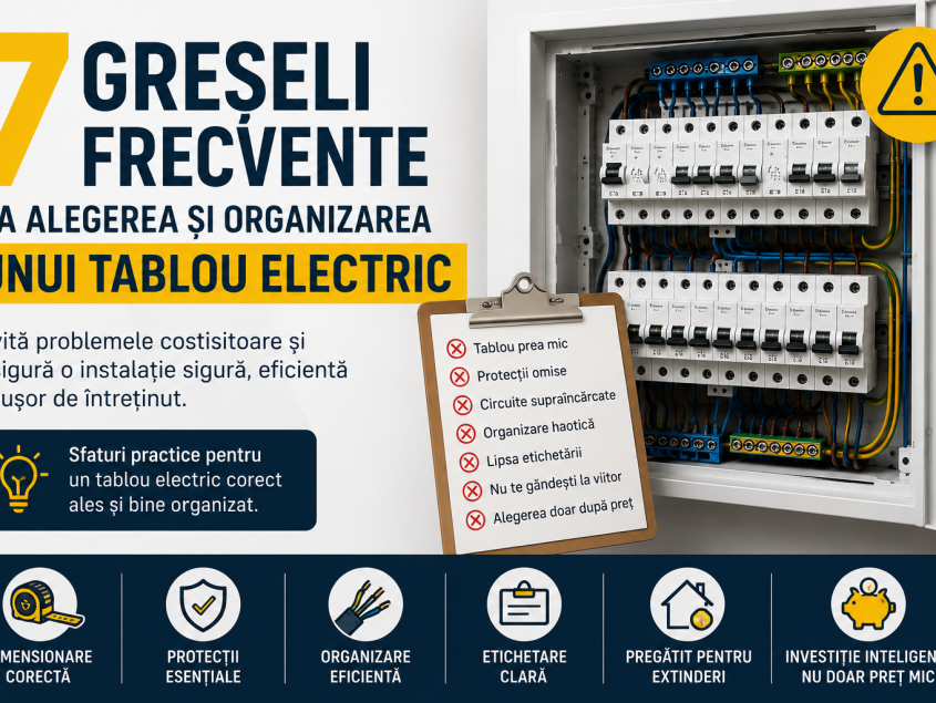 7 greșeli frecvente la alegerea și organizarea unui tablou electric